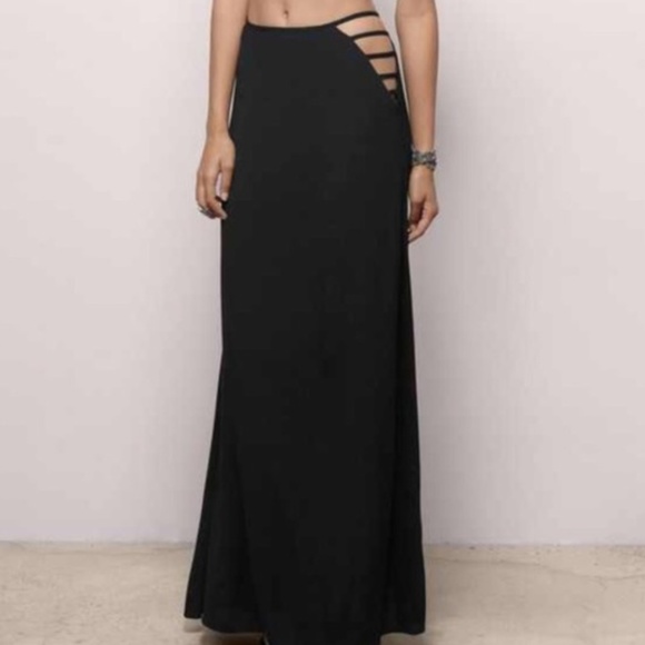 Tobi Dresses & Skirts - Black Long Cut Out Sides Sexy Skirt Size S Tobi